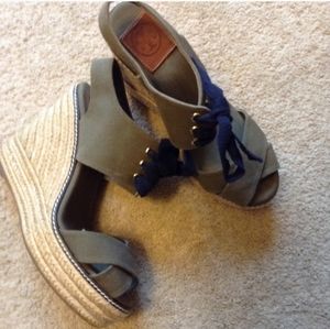 Tory Burch Olive & Green Espadrilles